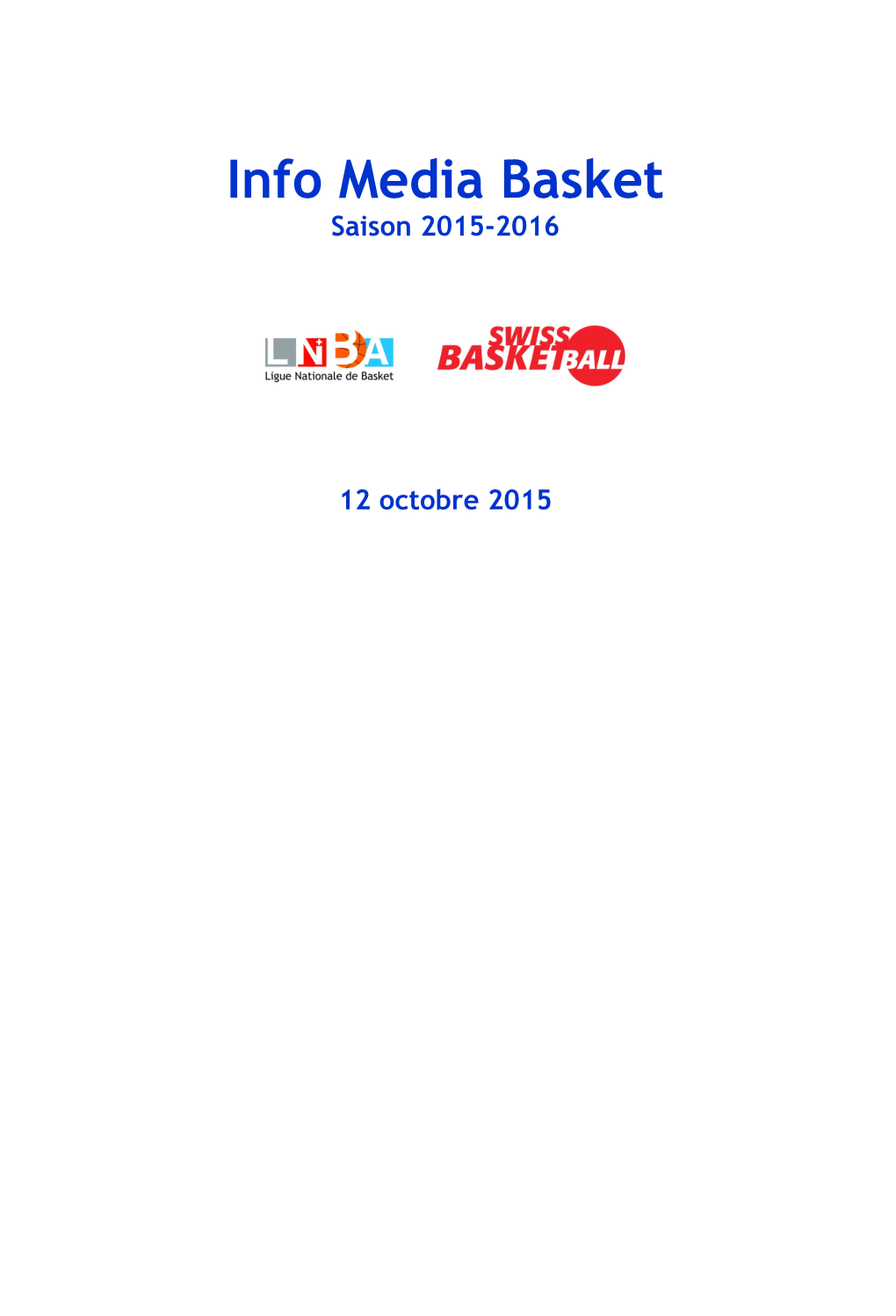 Info Media Basket Saison 2015-2016