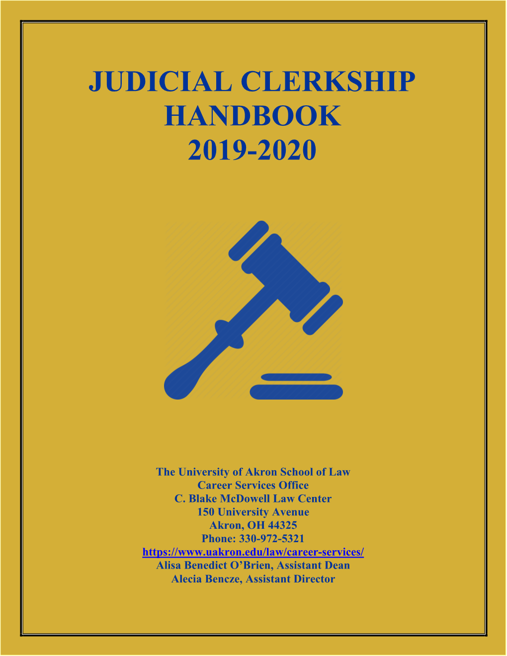 Judicial Clerkship Handbook 2019-2020