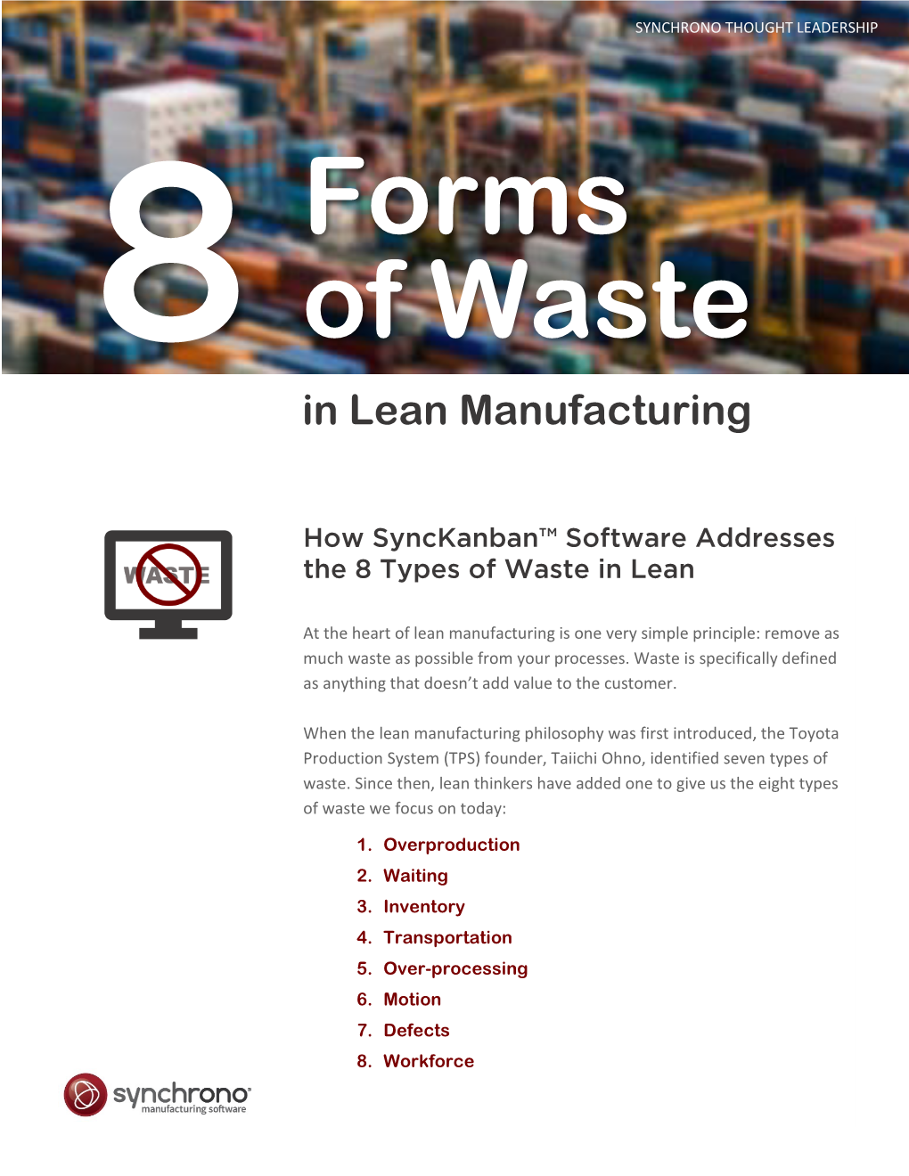 How Synckanban Addresses the 8 Types of Waste in Lean