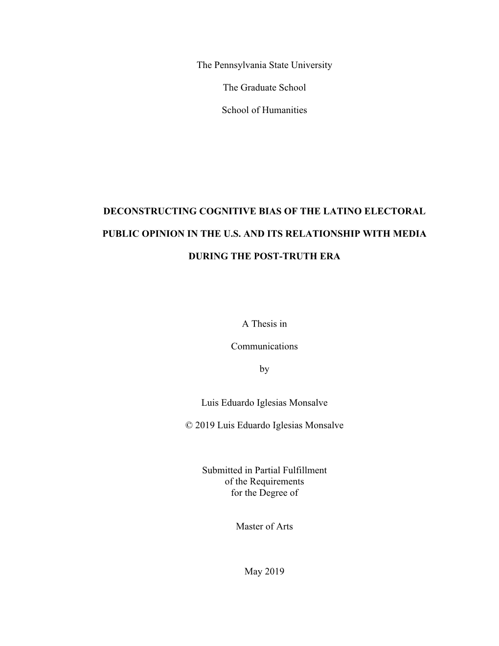 Open Thesis - Luis Iglesias Monsalve.Pdf