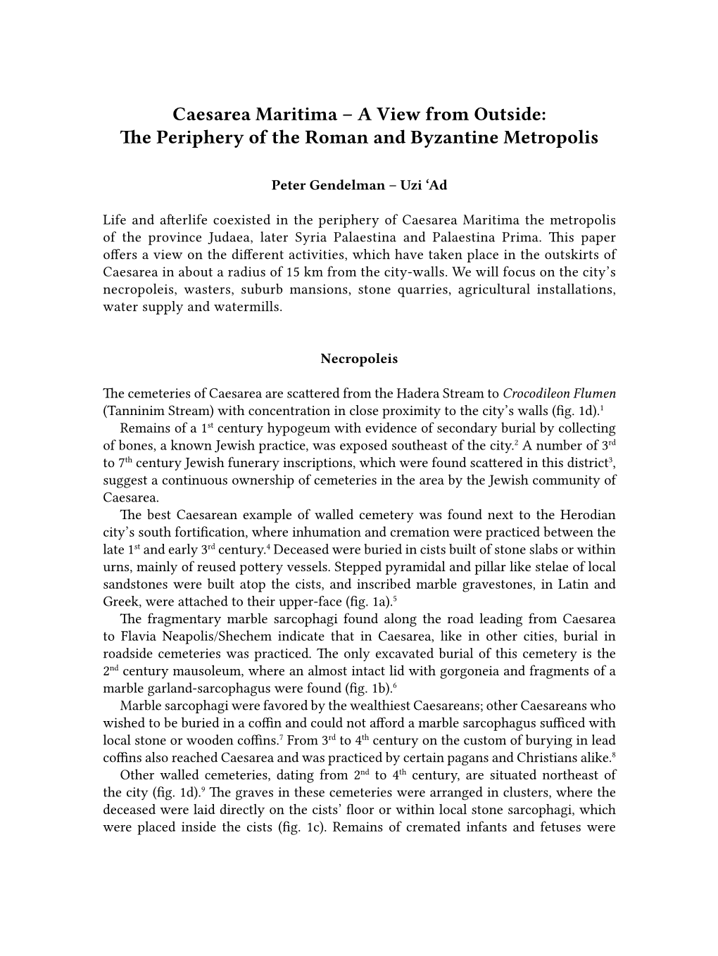 Cities and Hinterlands in Roman and Byzantin