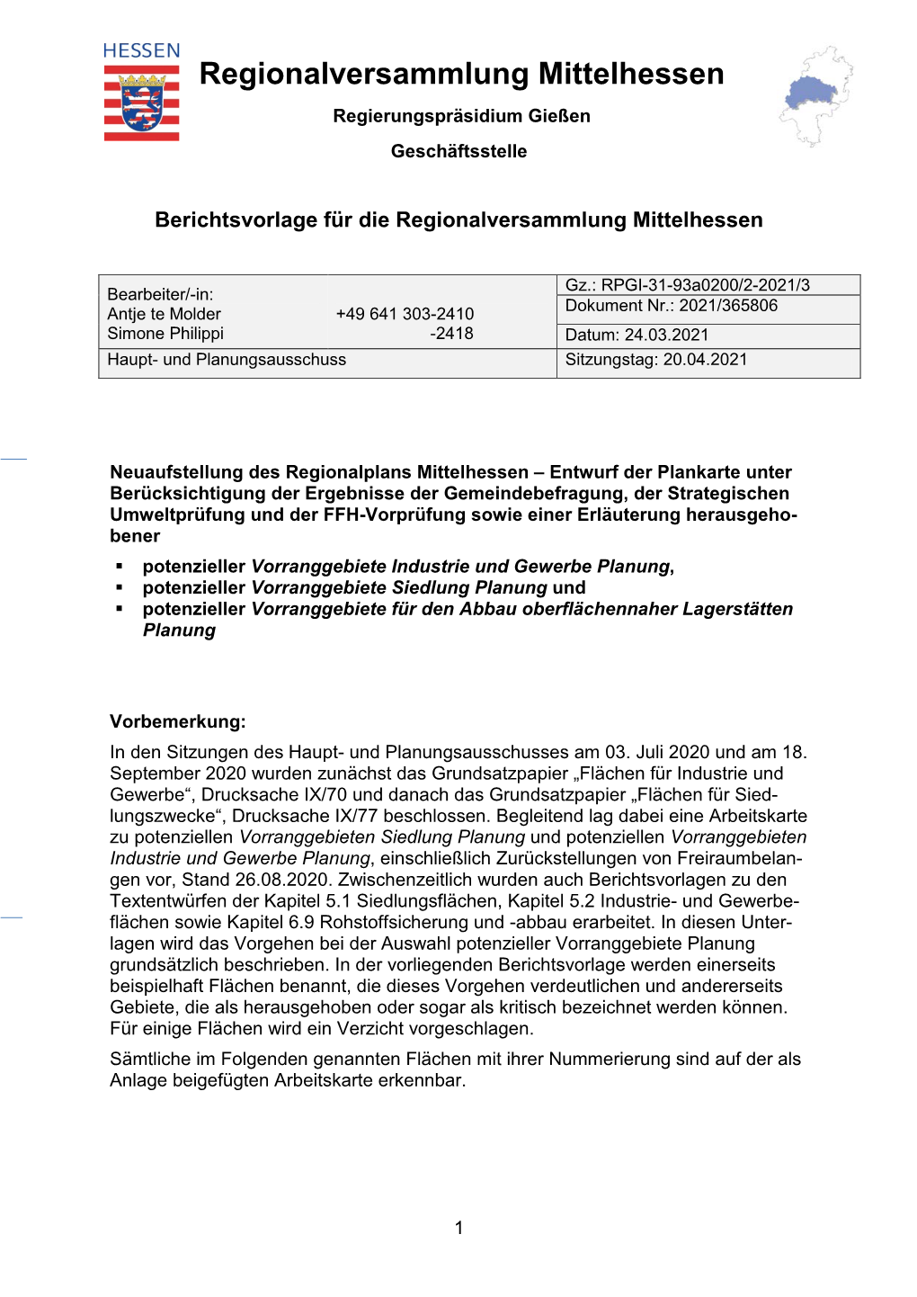 Regionalversammlung Mittelhessen