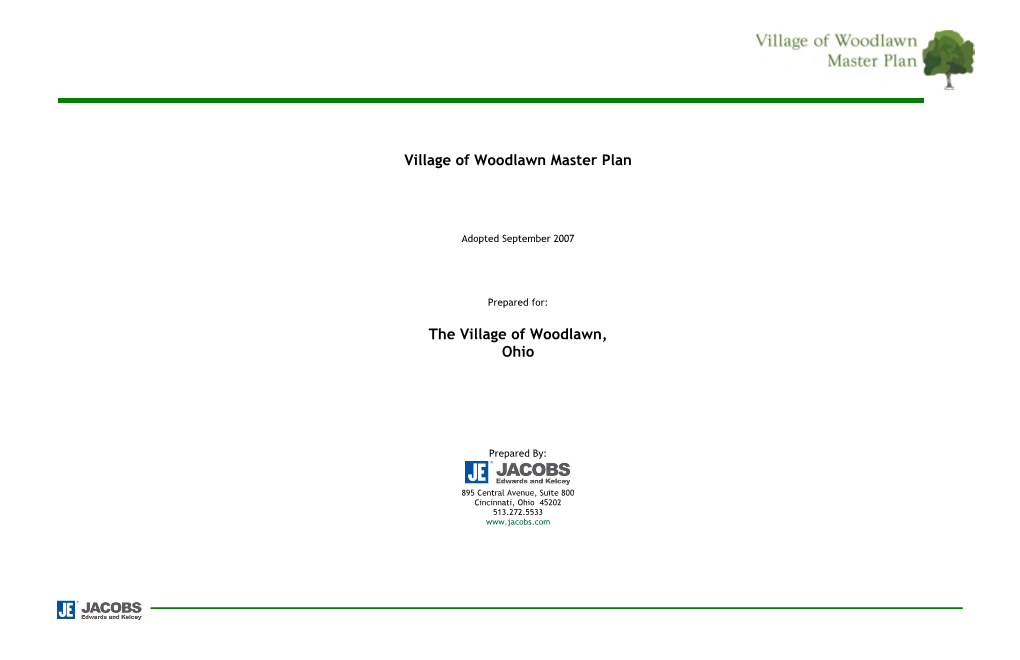 Village of Woodlawn 2007 Master Plan