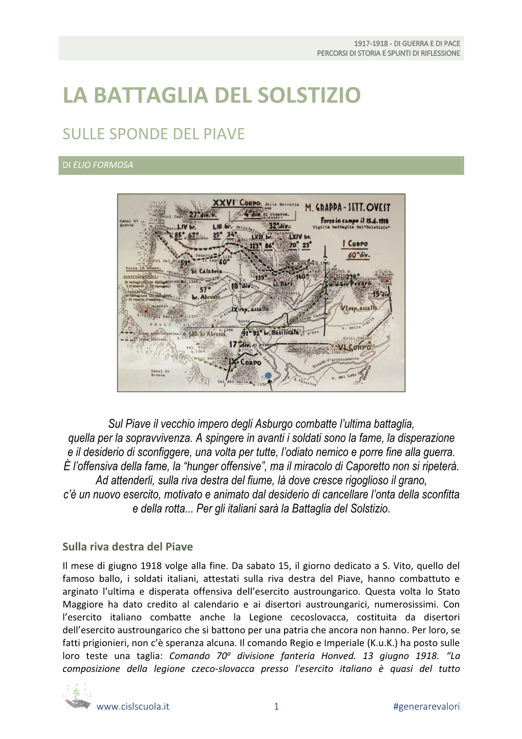 La Battaglia Del Solstizio Sulle Sponde Del Piave