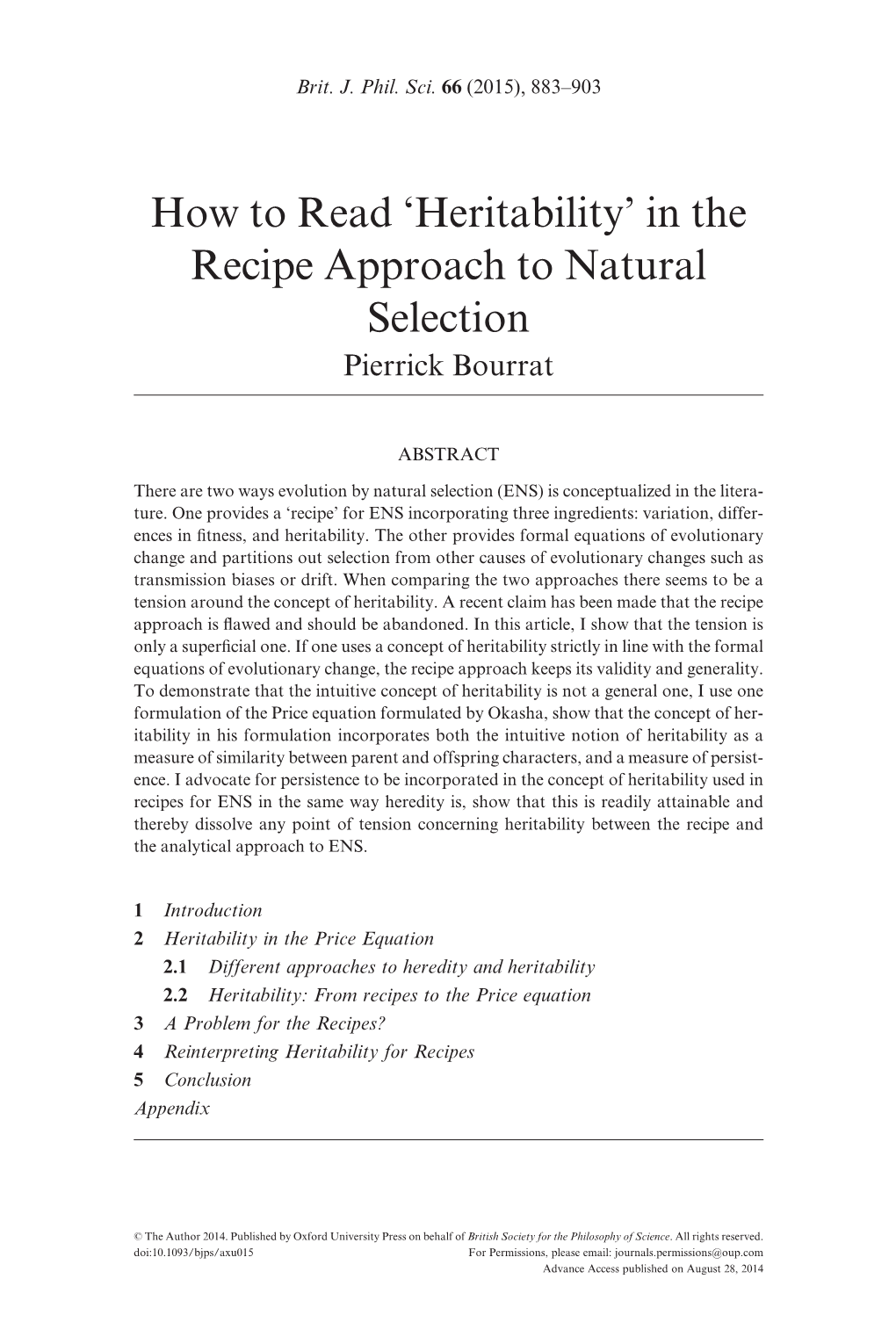 How to Read 'Heritability' in the Recipe Approach to Natural Selection