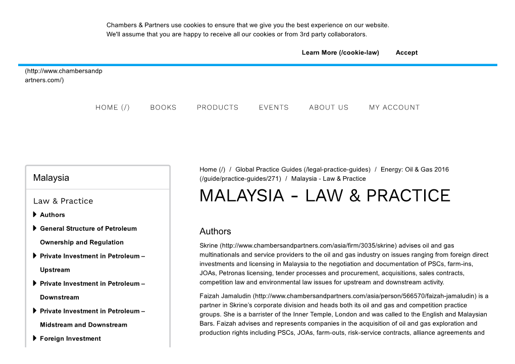 Malaysia (/Guide/Practice­Guides/271) / Malaysia ­ Law & Practice