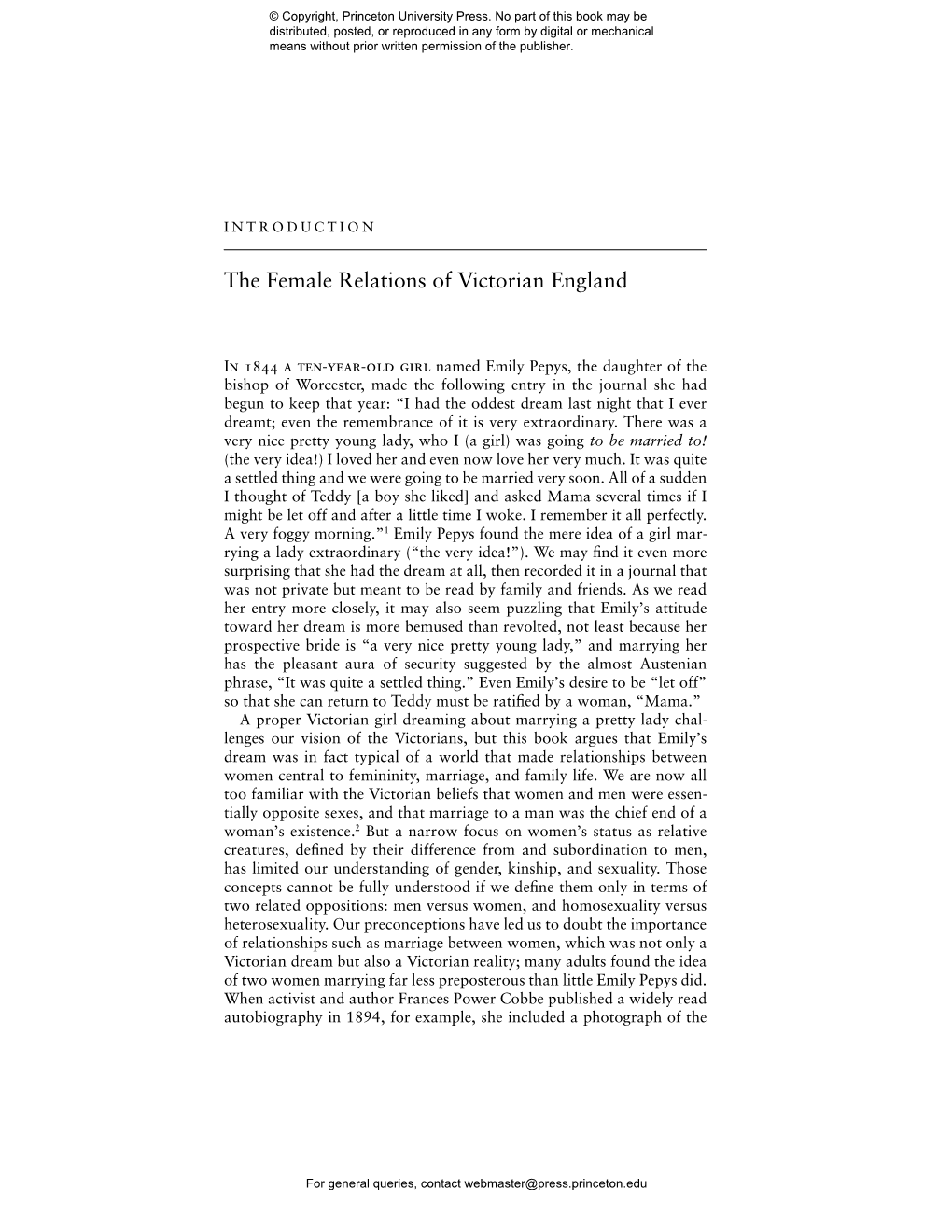 The Female Relations of Victorian England