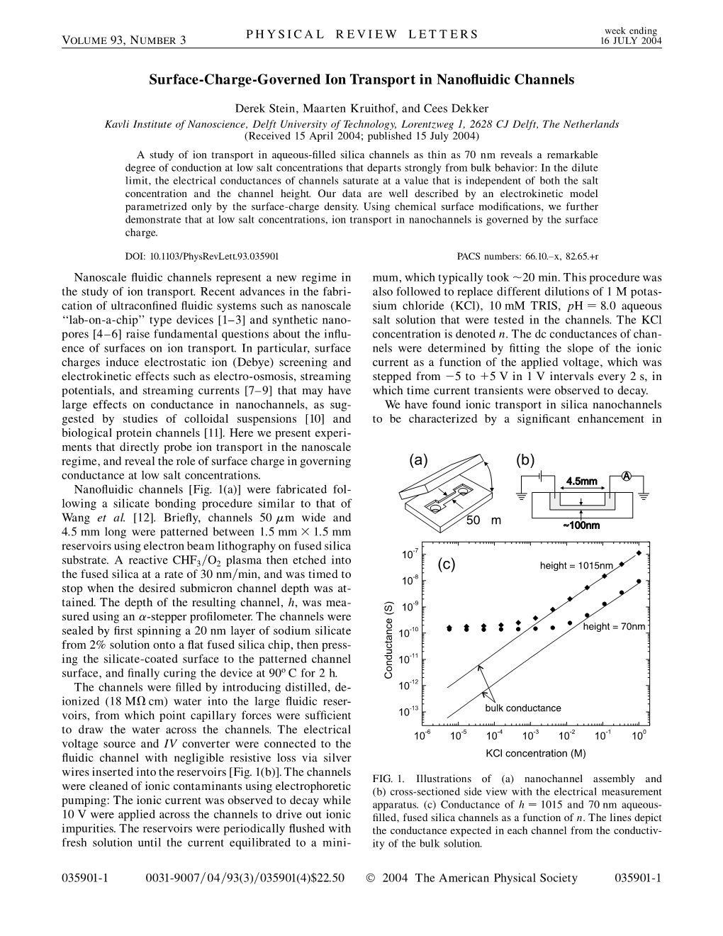 Surface-Charge-Governed Ion Transport in Nanofluidic Channels