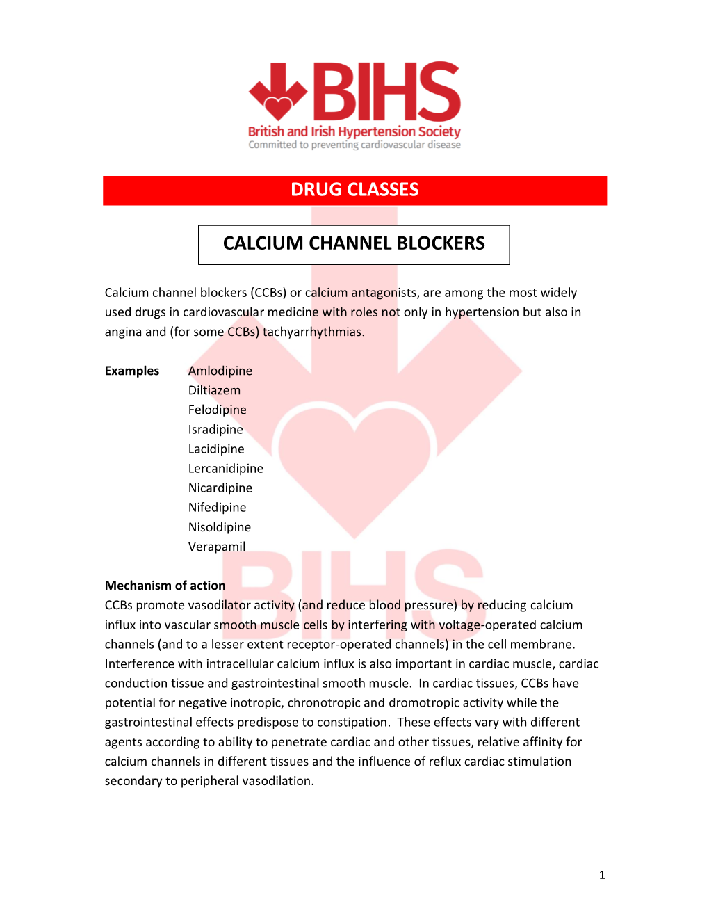 Calcium Channel Blockers (Ccbs)