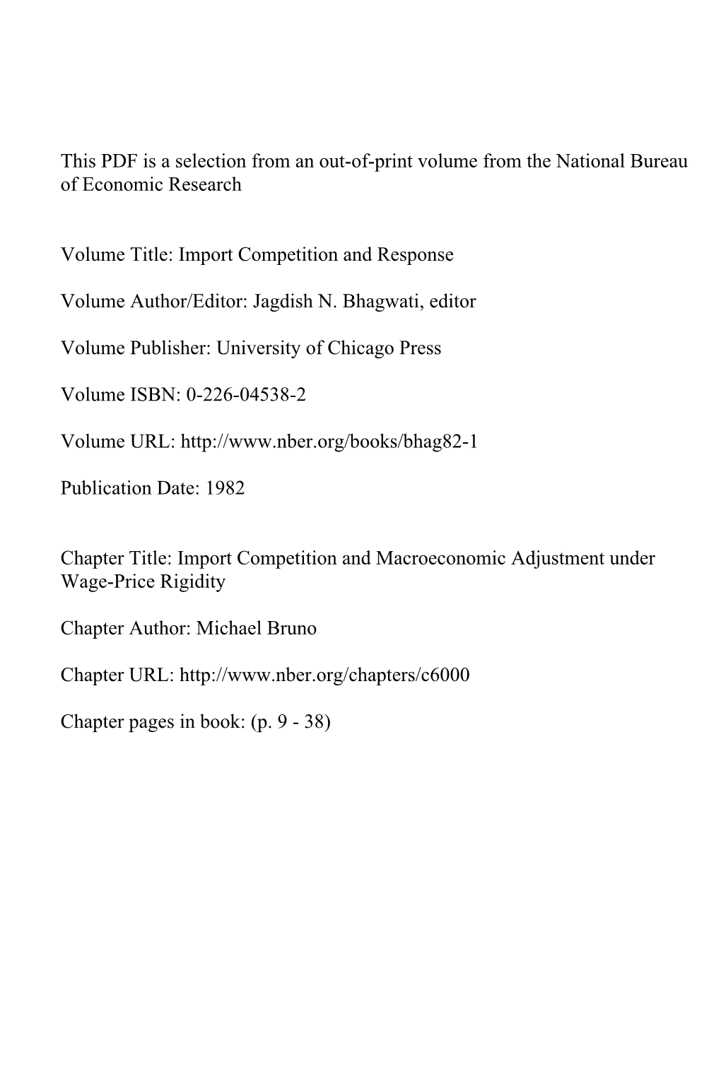 Import Competition and Macroeconomic Adjustment Under Wage-Price Rigidity