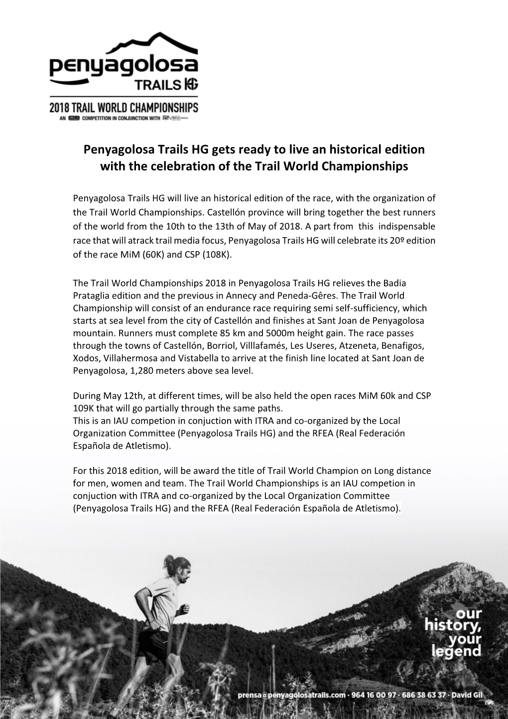 Penyagolosa Trails HG Gets Ready to Live an Historical Edition with the Celebration of the Trail World Championships