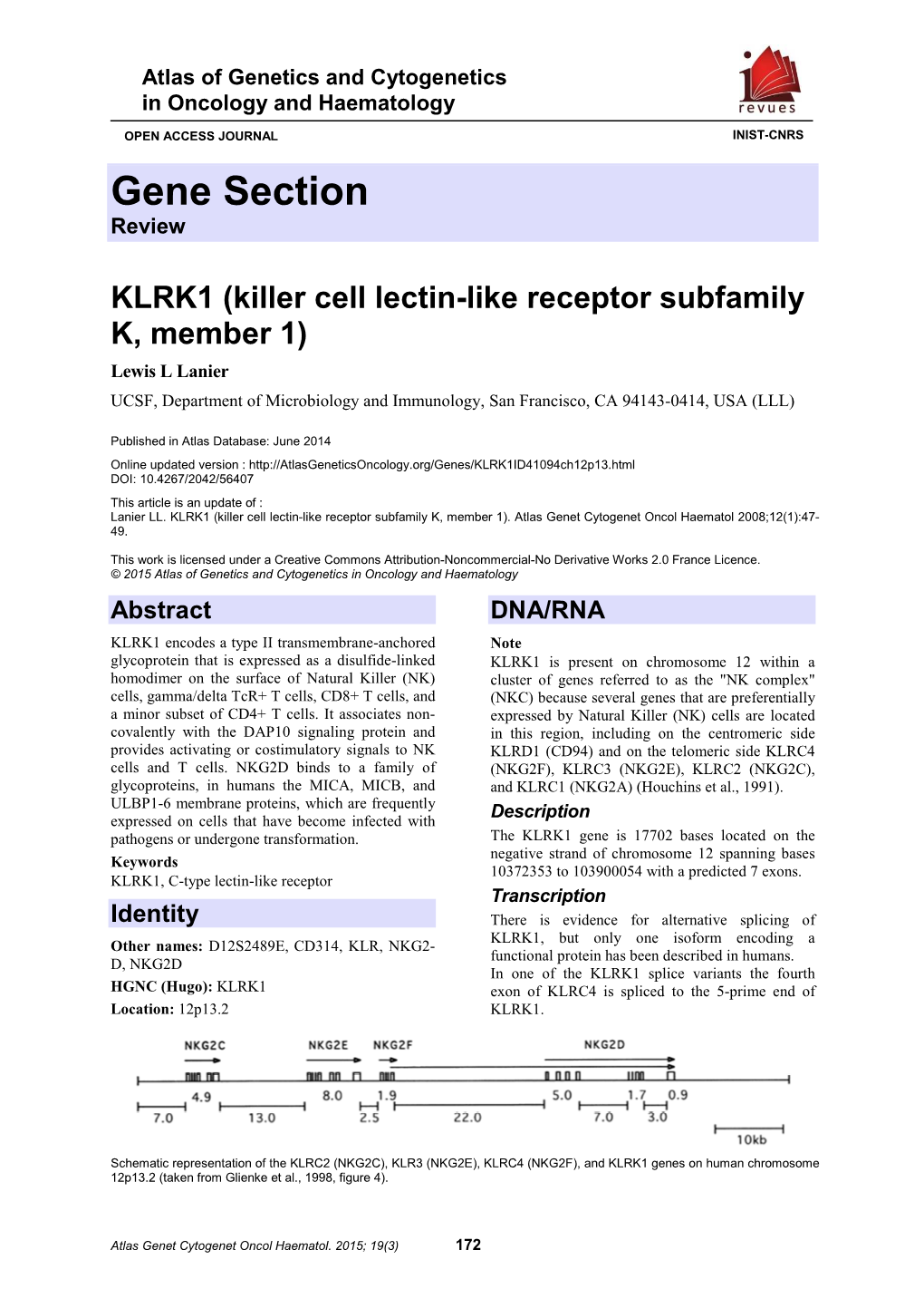 Gene Section Review