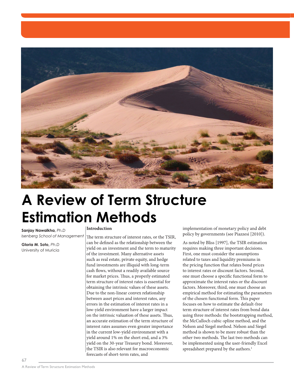 A Review of Term Structure Estimation Methods