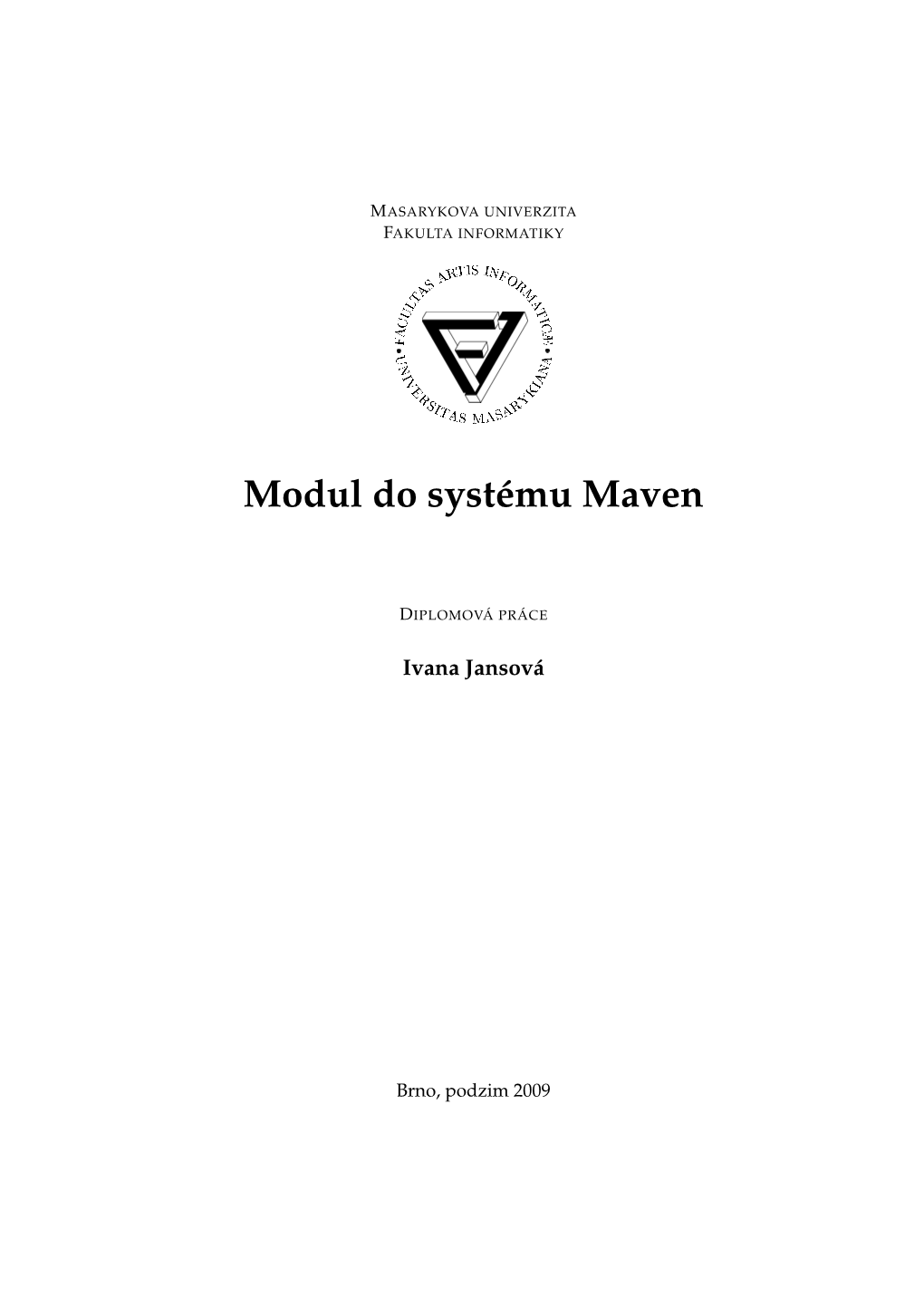 Modul Do Systému Maven