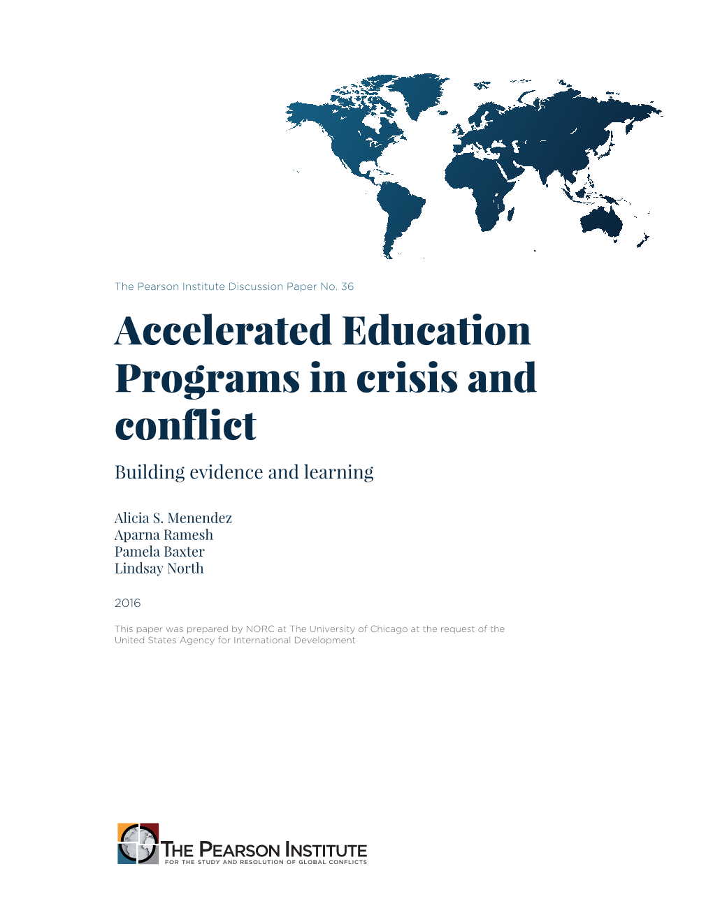 Accelerated Education Programs in Crisis and Conflict Building Evidence and Learning