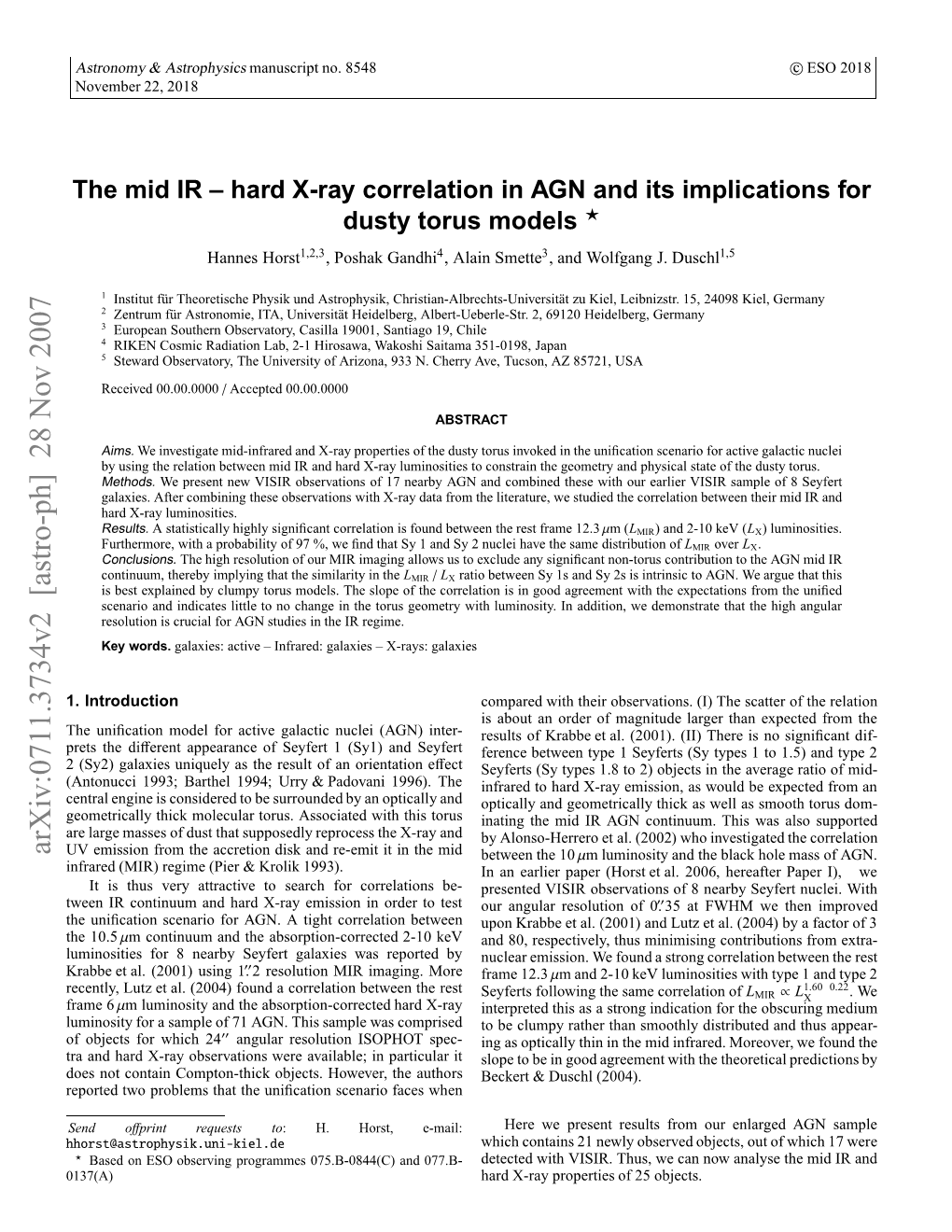 Hard X-Ray Correlation in AGN and Its Implications for Dusty Torus Models