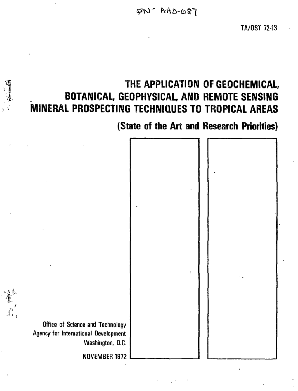 the Application of Geochemical, Botanical
