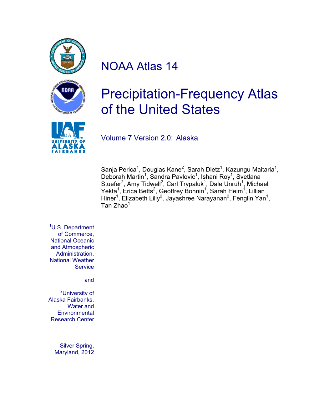 NOAA Atlas 14 Vol 7