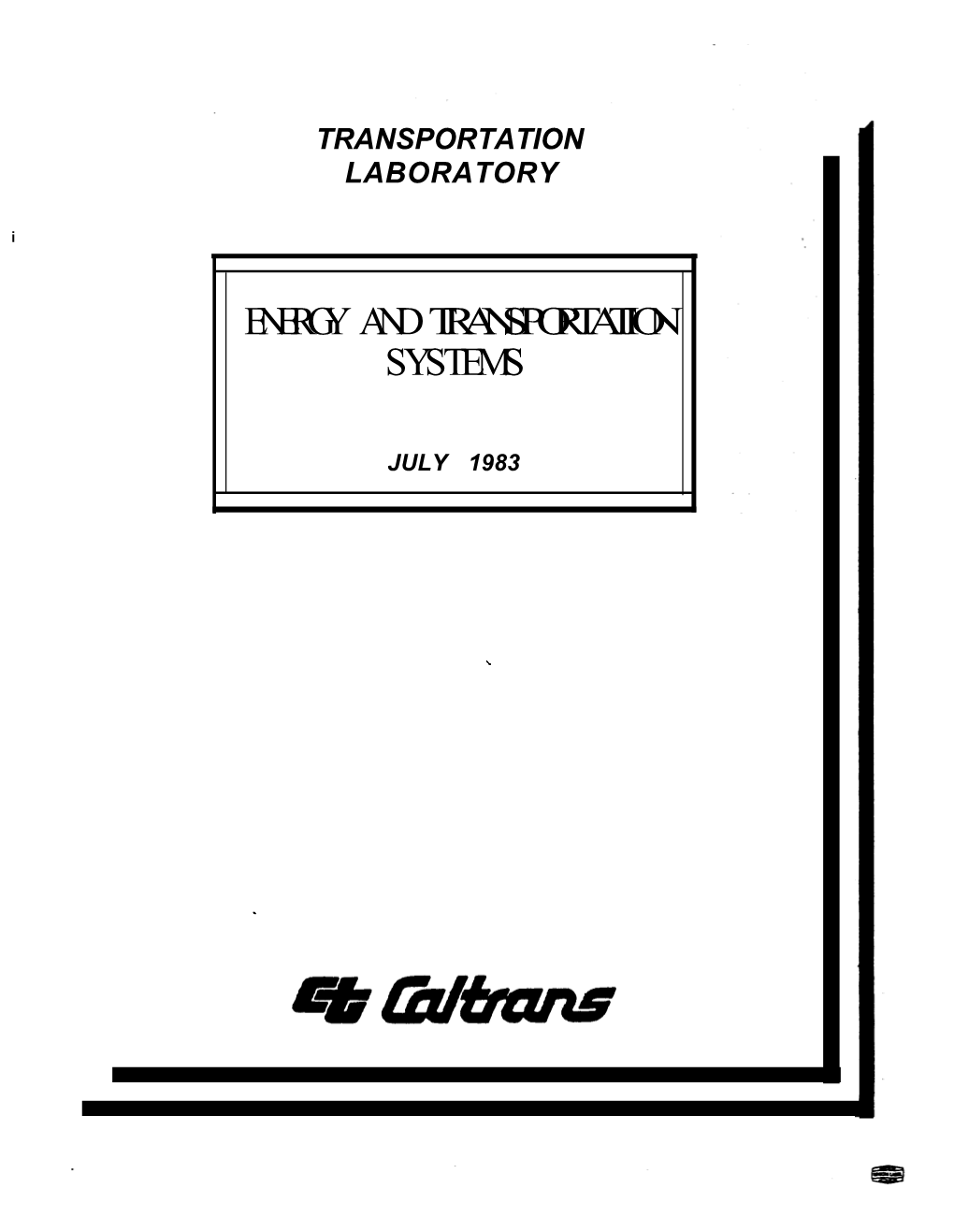 Energy and Transportation Systems