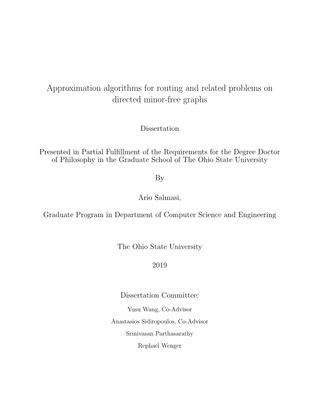 Approximation Algorithms for Routing and Related Problems on Directed Minor-Free Graphs