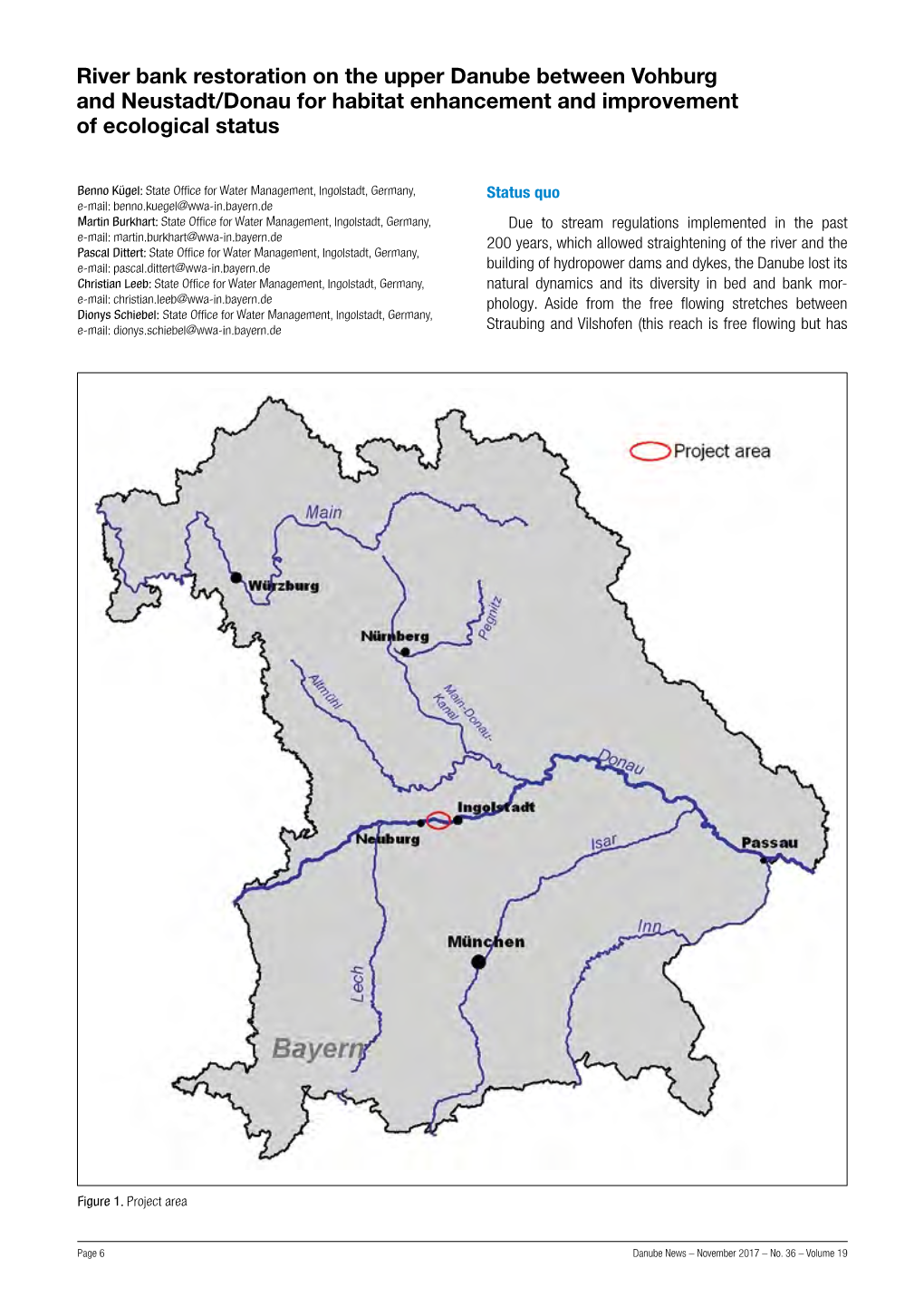 River Bank Restoration on the Upper Danube Between Vohburg and Neustadt/Donau for Habitat Enhancement and Improvement of Ecological Status