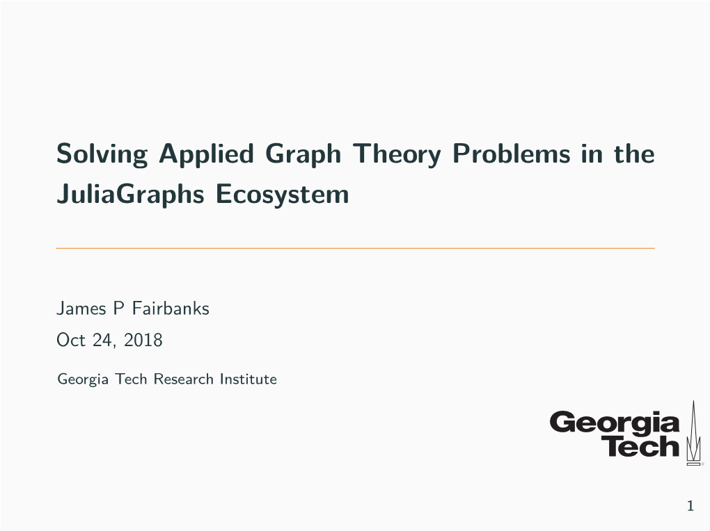 Solving Applied Graph Theory Problems in the Juliagraphs Ecosystem