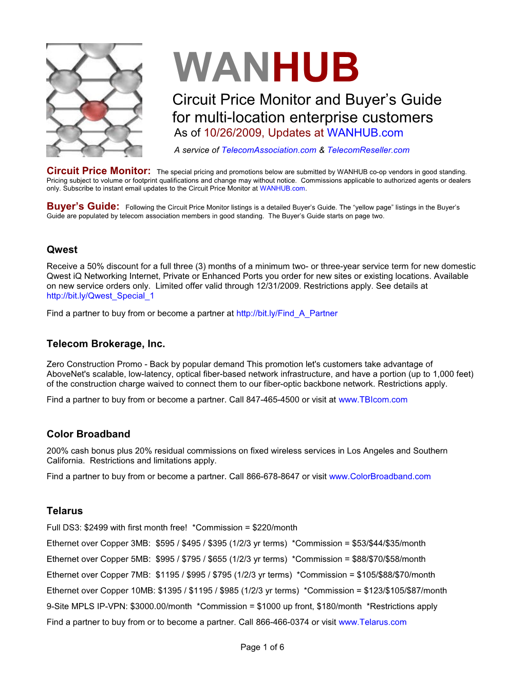 WANHUB Circuit Price Monitor and Buyer S Guide