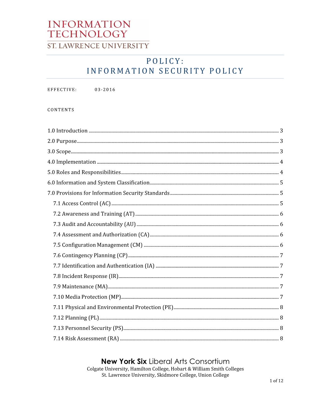 Information Security Policy