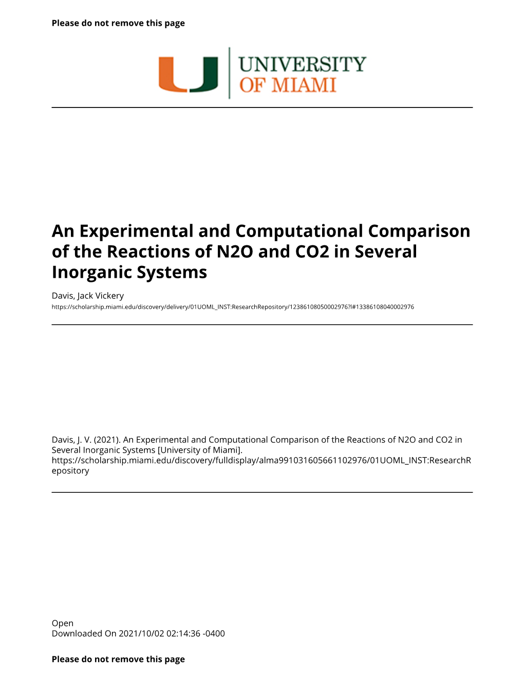 An Experimental and Computational Comparison of the Reactions of N2O and CO2 in Several Inorganic Systems