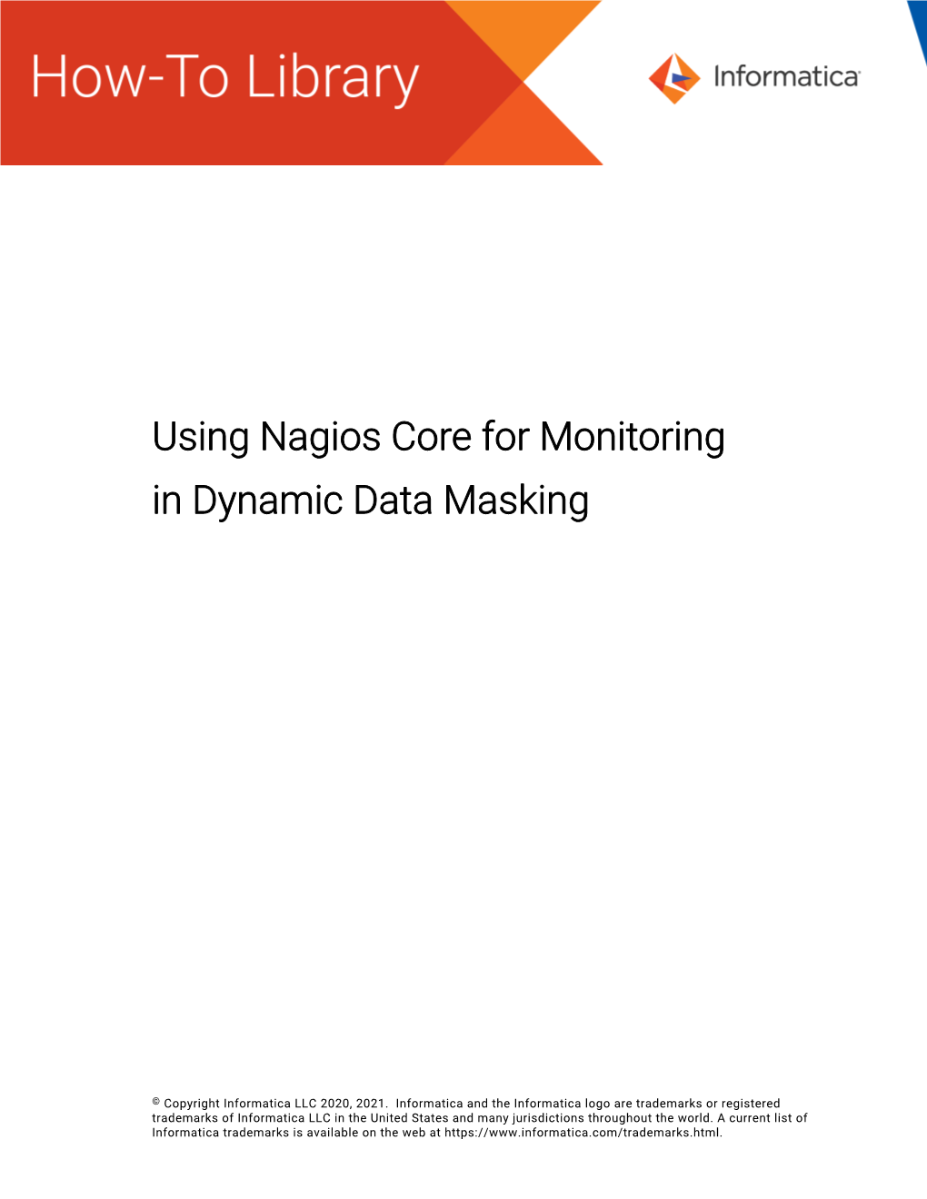 Using Nagios Core for Monitoring in Dynamic Data Masking
