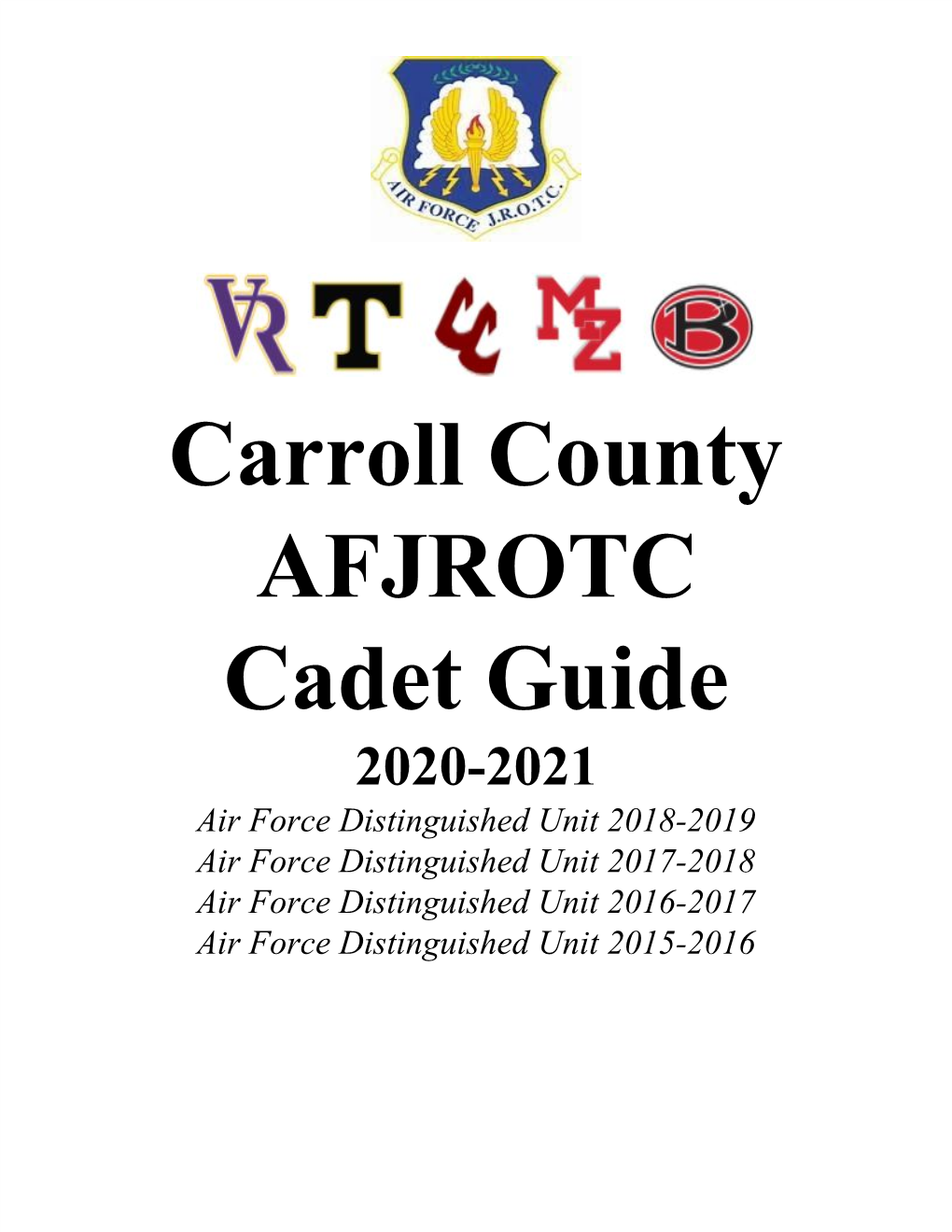 Carroll County AFJROTC Cadet Guide