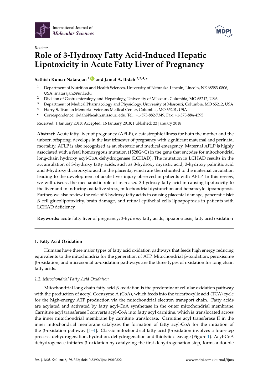 Role of 3-Hydroxy Fatty Acid-Induced Hepatic Lipotoxicity in Acute Fatty Liver of Pregnancy