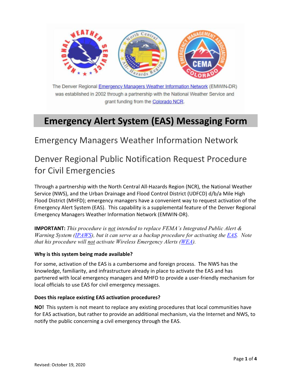 Emergency Alert System (EAS)