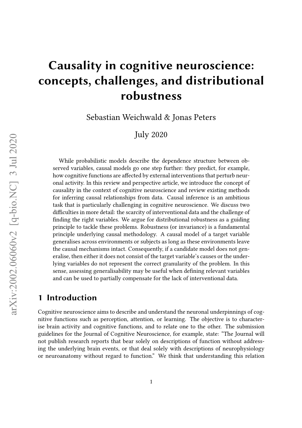 Causality in Cognitive Neuroscience: Concepts, Challenges, and Distributional Robustness