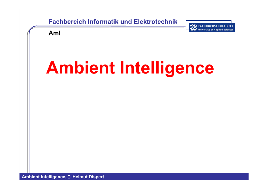 Ambient Intelligence