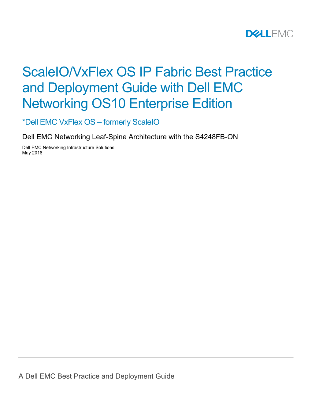 Scaleio Vxflex OS IP Fabric Best Practice and Deployment Guide