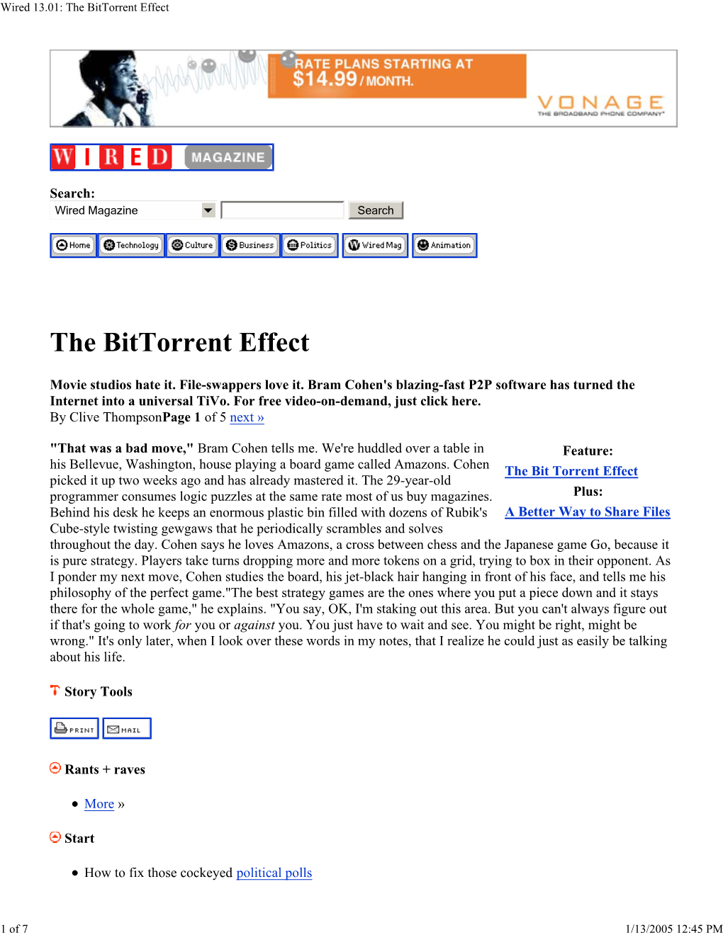 Wired 13.01: the Bittorrent Effect