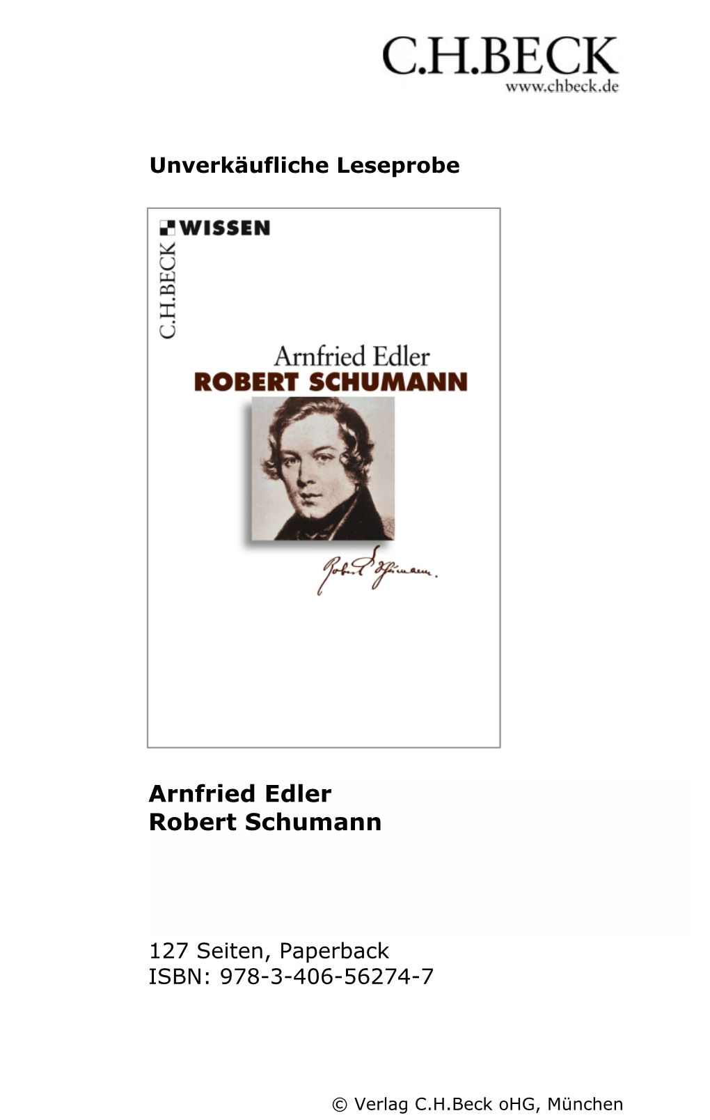 Arnfried Edler Robert Schumann