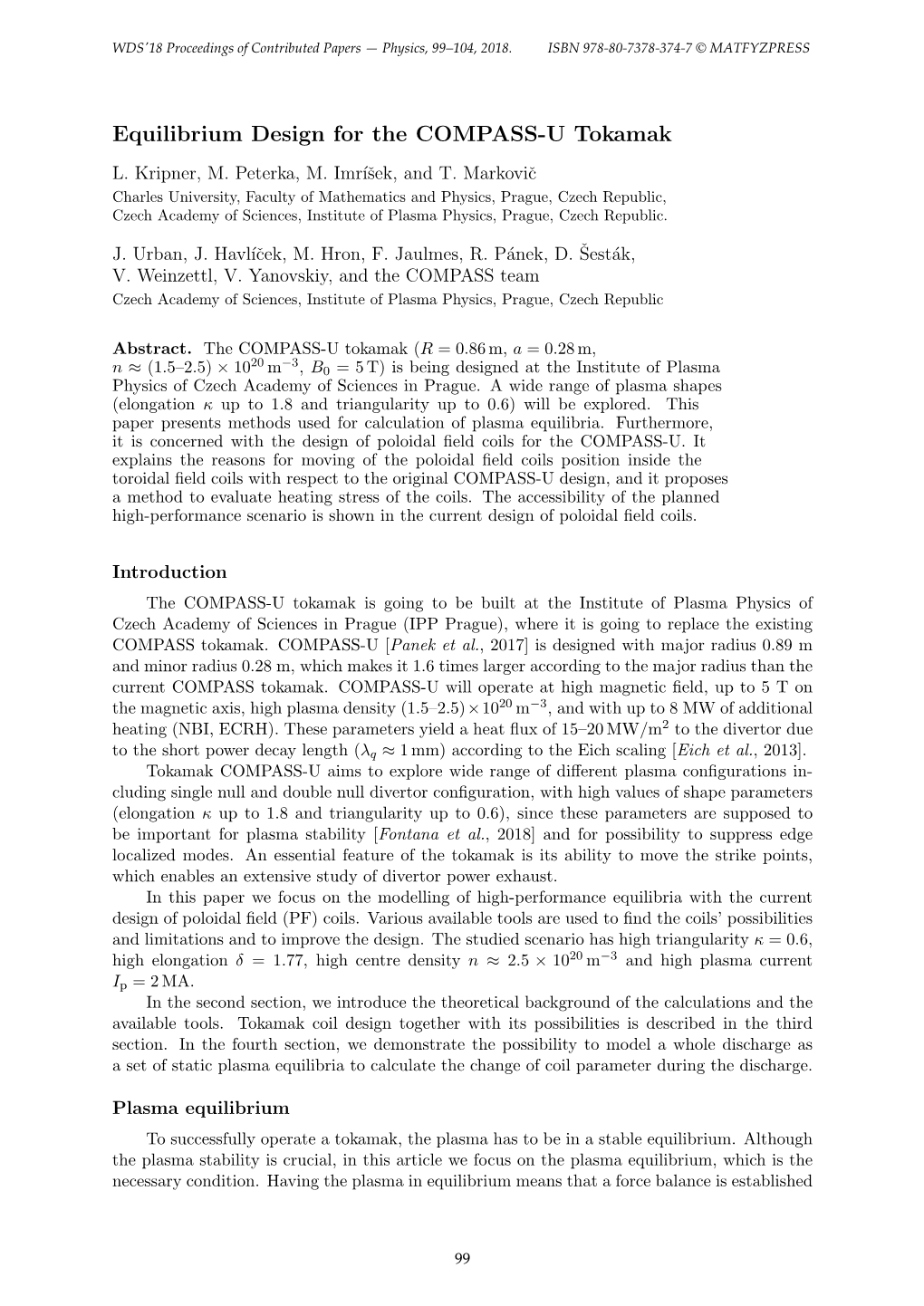 Equilibrium Design for the COMPASS-U Tokamak