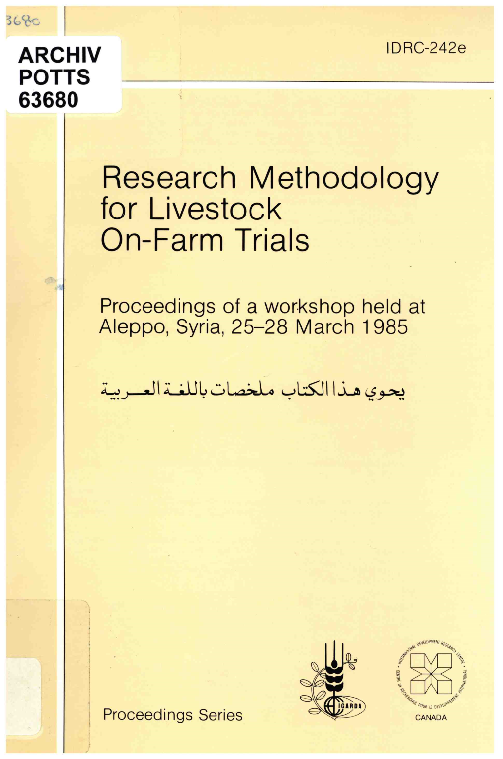 Research Methodology for Livestock On-Farm Trials