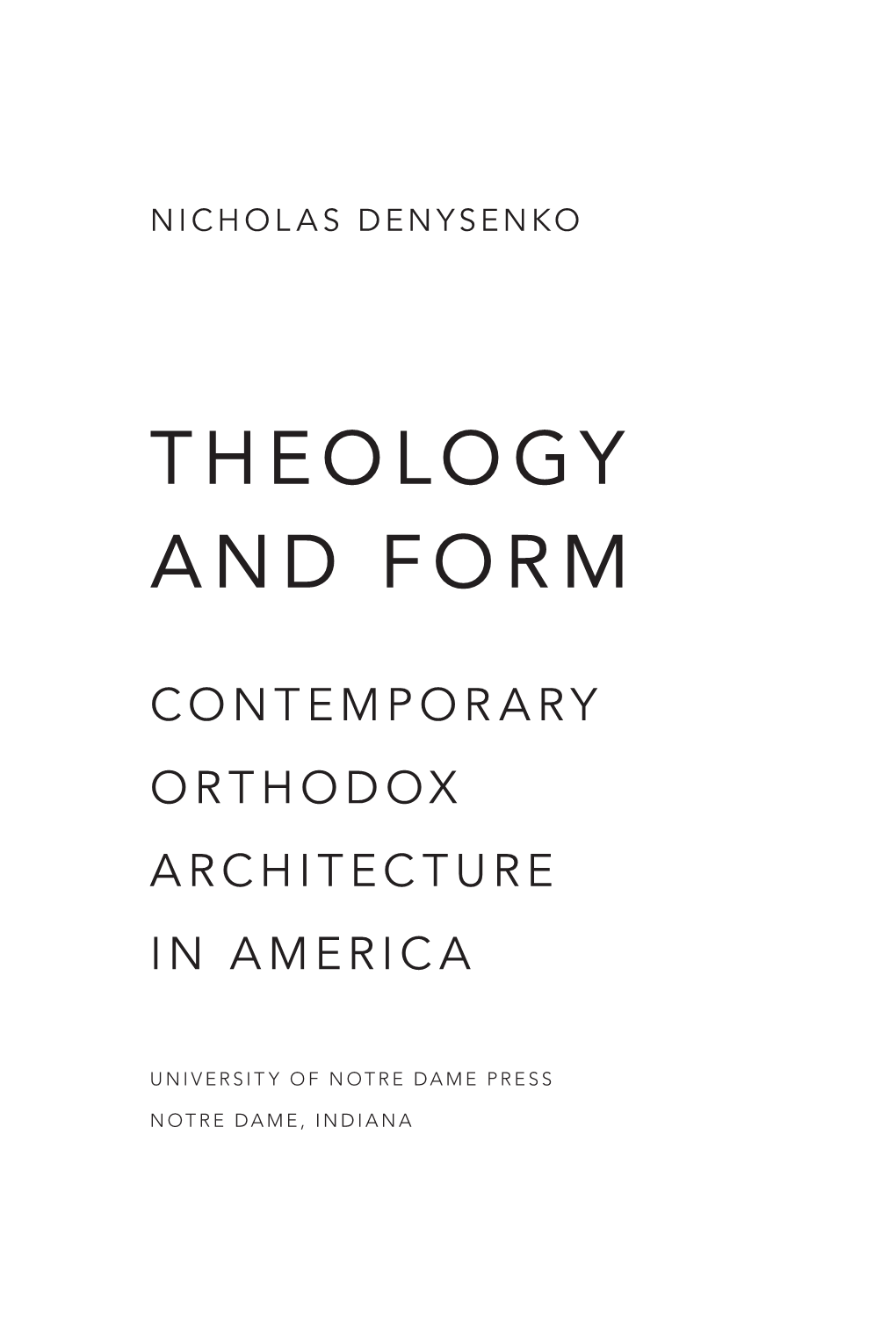 Theology and Form