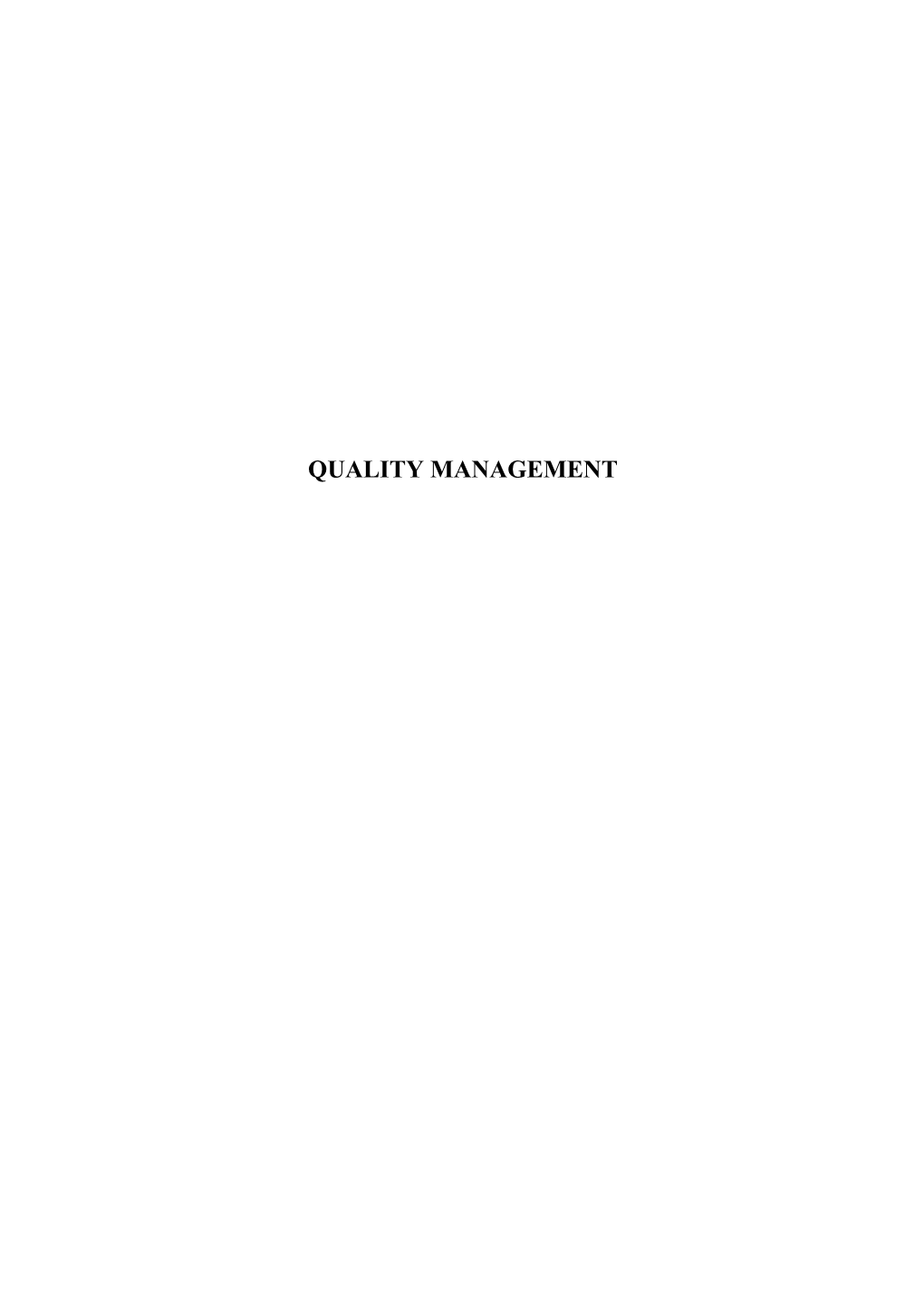 Quality Management