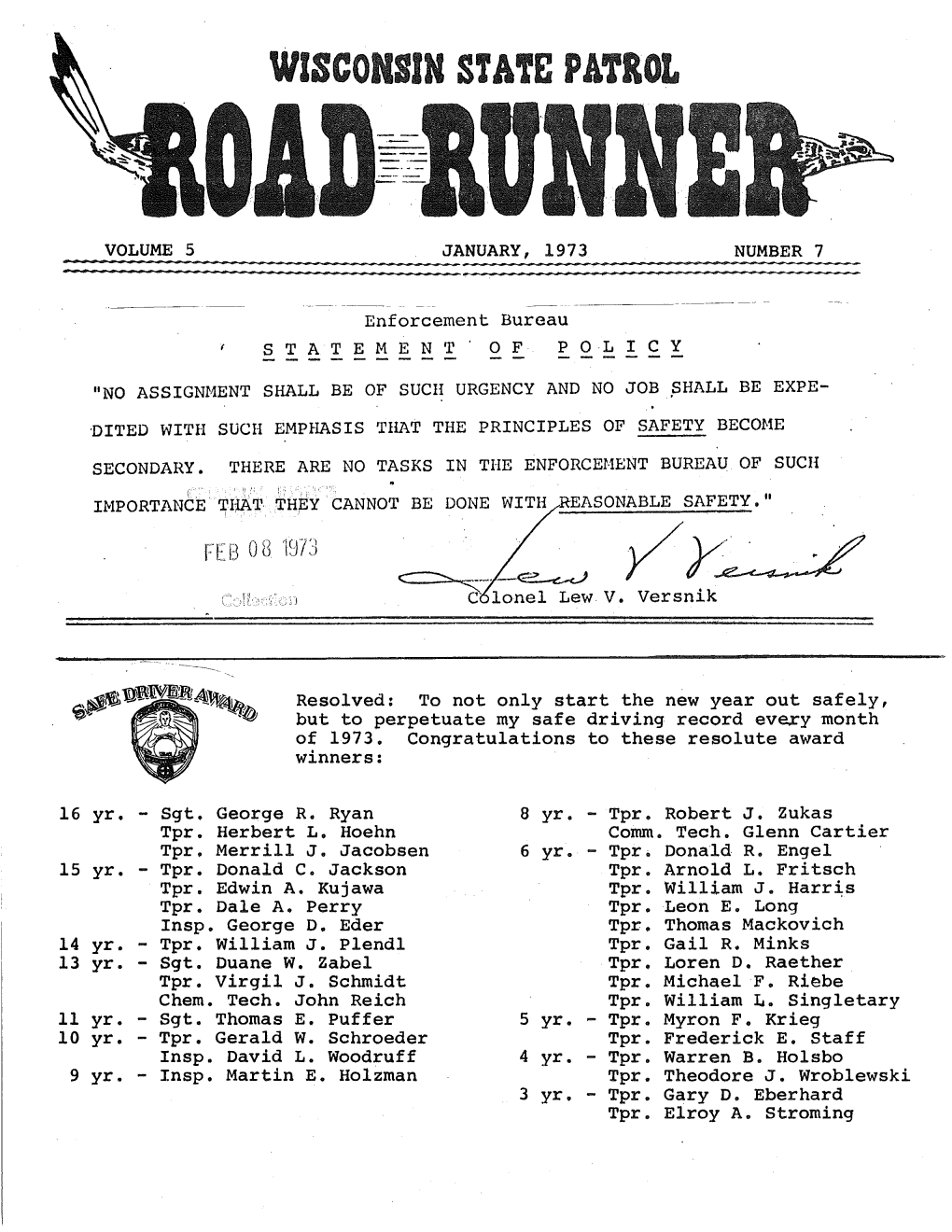 Road Runner, Vol. 5, No. 7