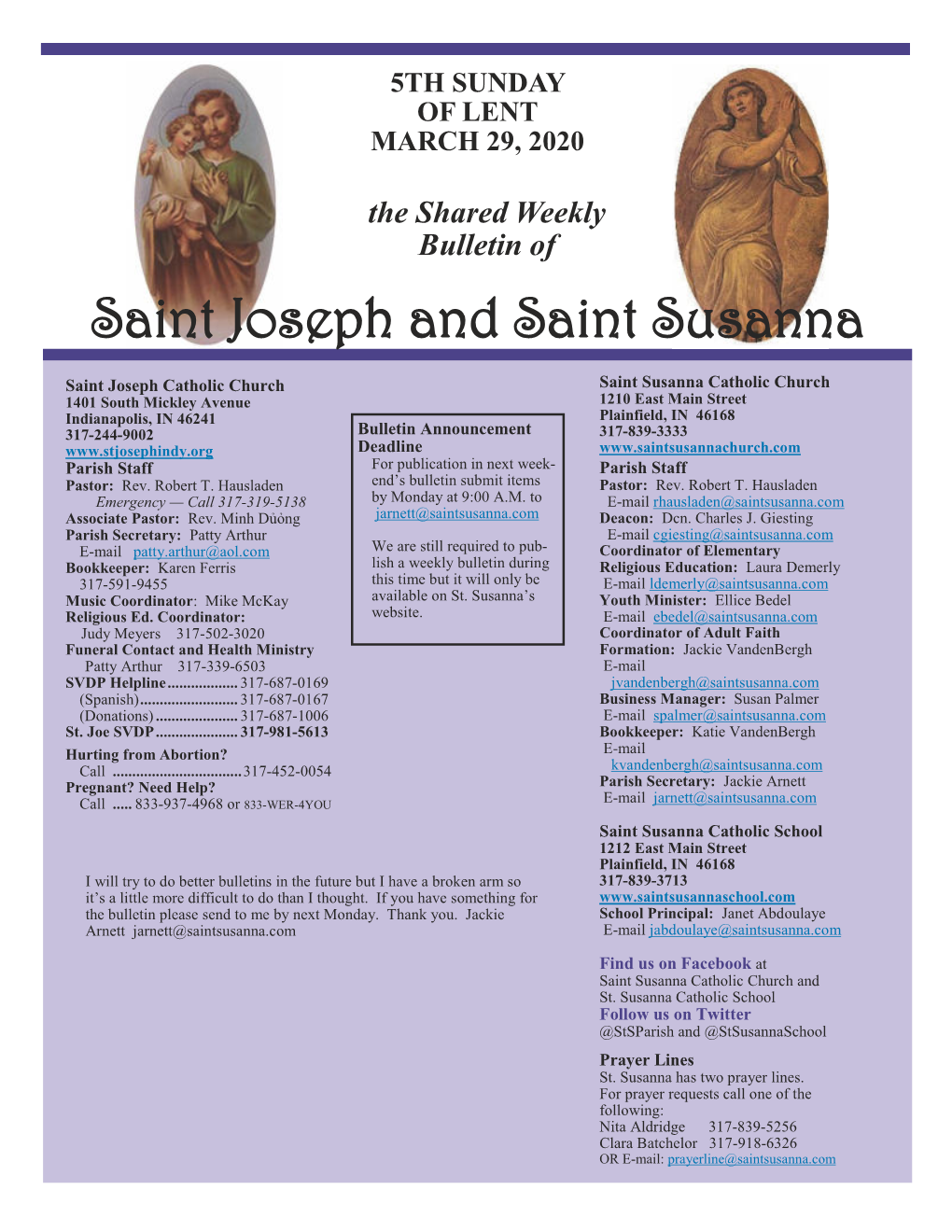 Saint Joseph and Saint Susanna