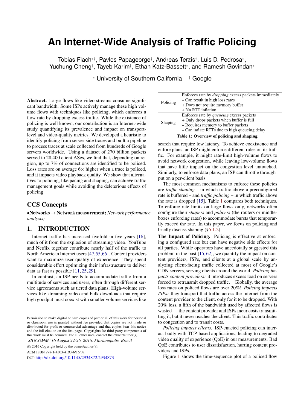 An Internet-Wide Analysis of Traffic Policing