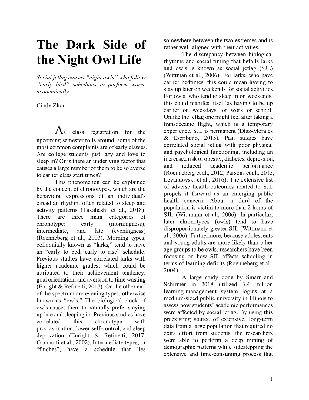 The Dark Side of the Night Owl Life