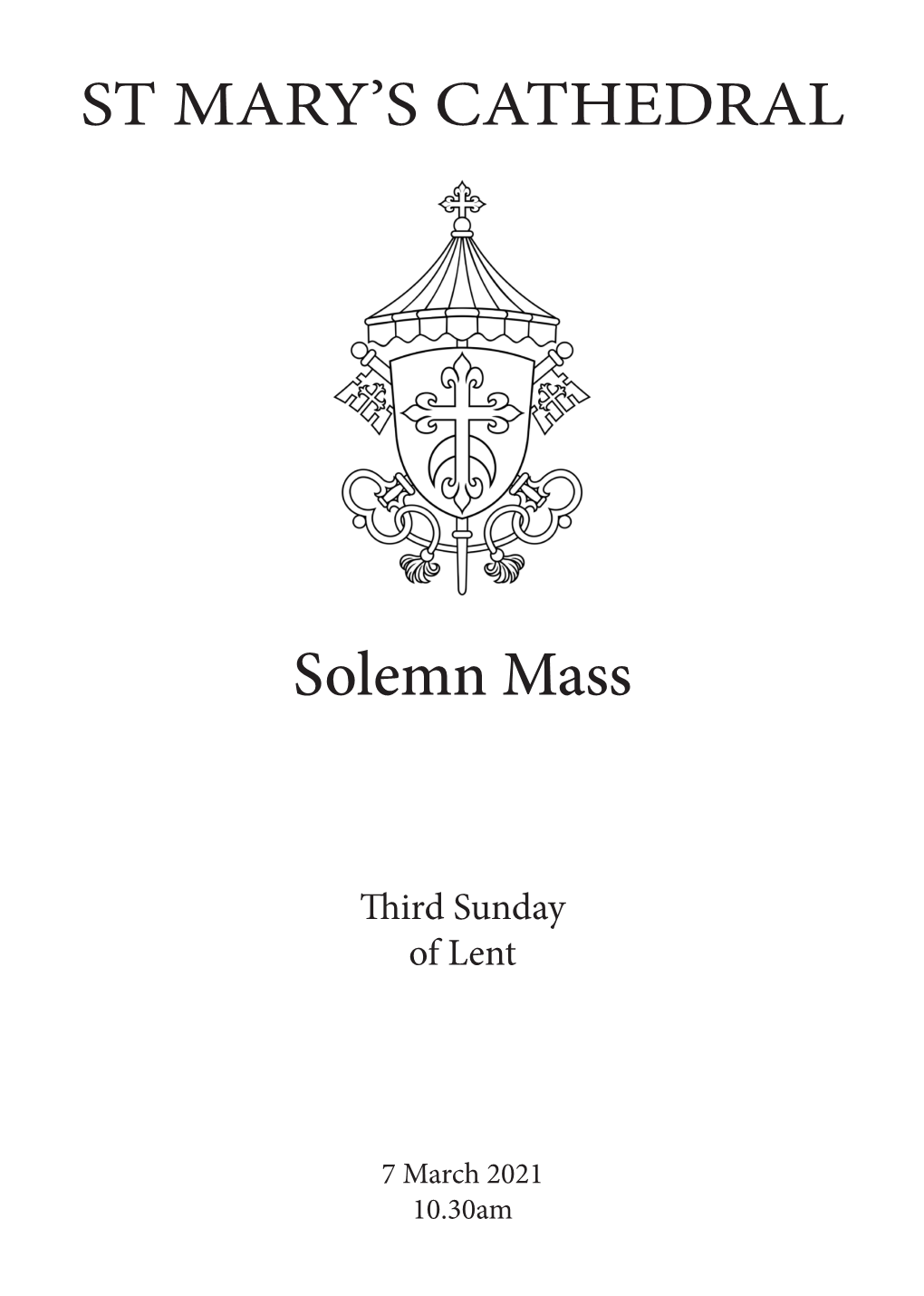 ST MARY's CATHEDRAL Solemn Mass