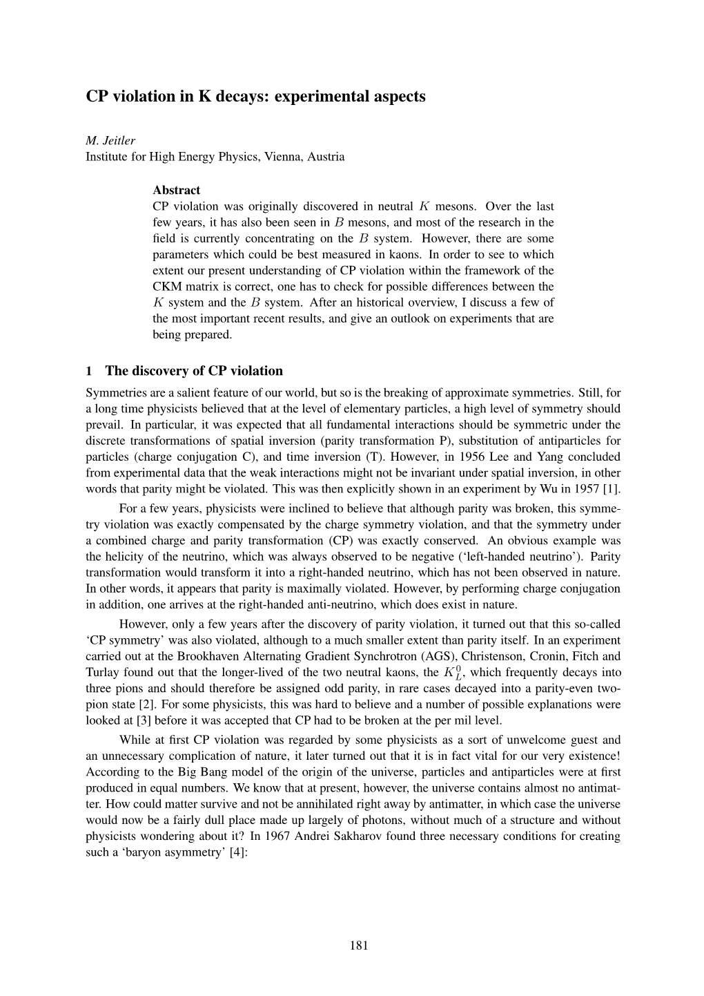 CP Violation in K Decays: Experimental Aspects