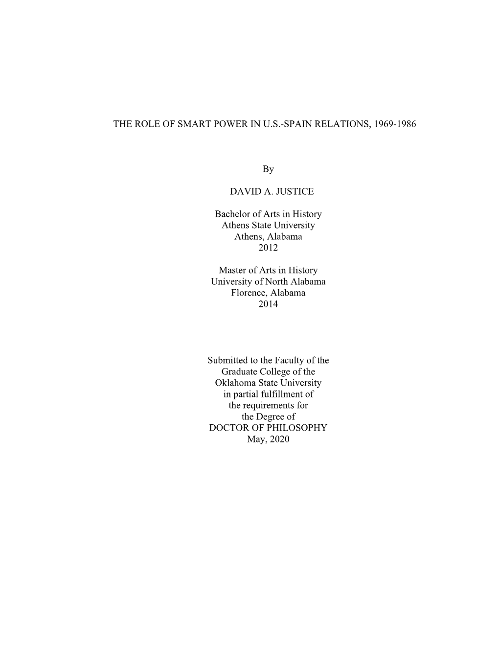 The Role of Smart Power in U.S.-Spain Relations, 1969-1986