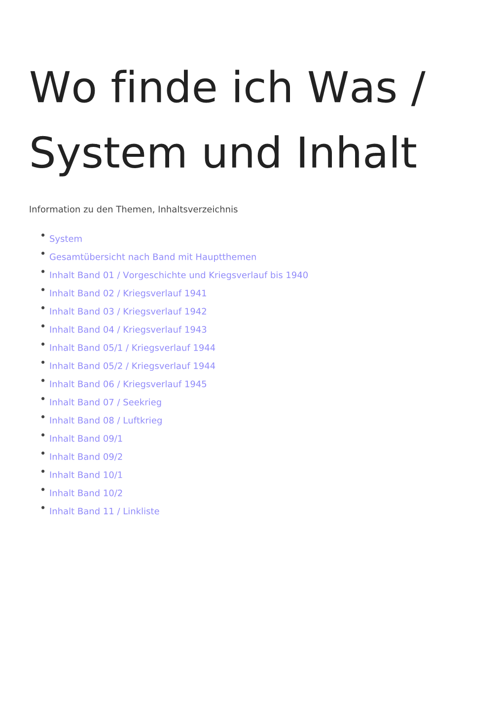 Wo Finde Ich Was / System Und Inhalt